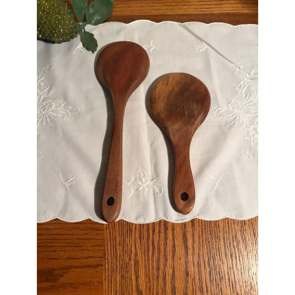 Mid Century Modern Wood Salad Servers